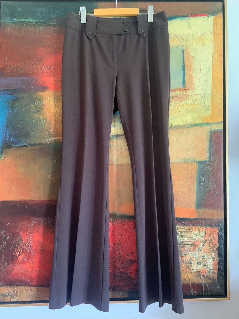Chocolate Brown Fit & Flare Trousers, Size 8